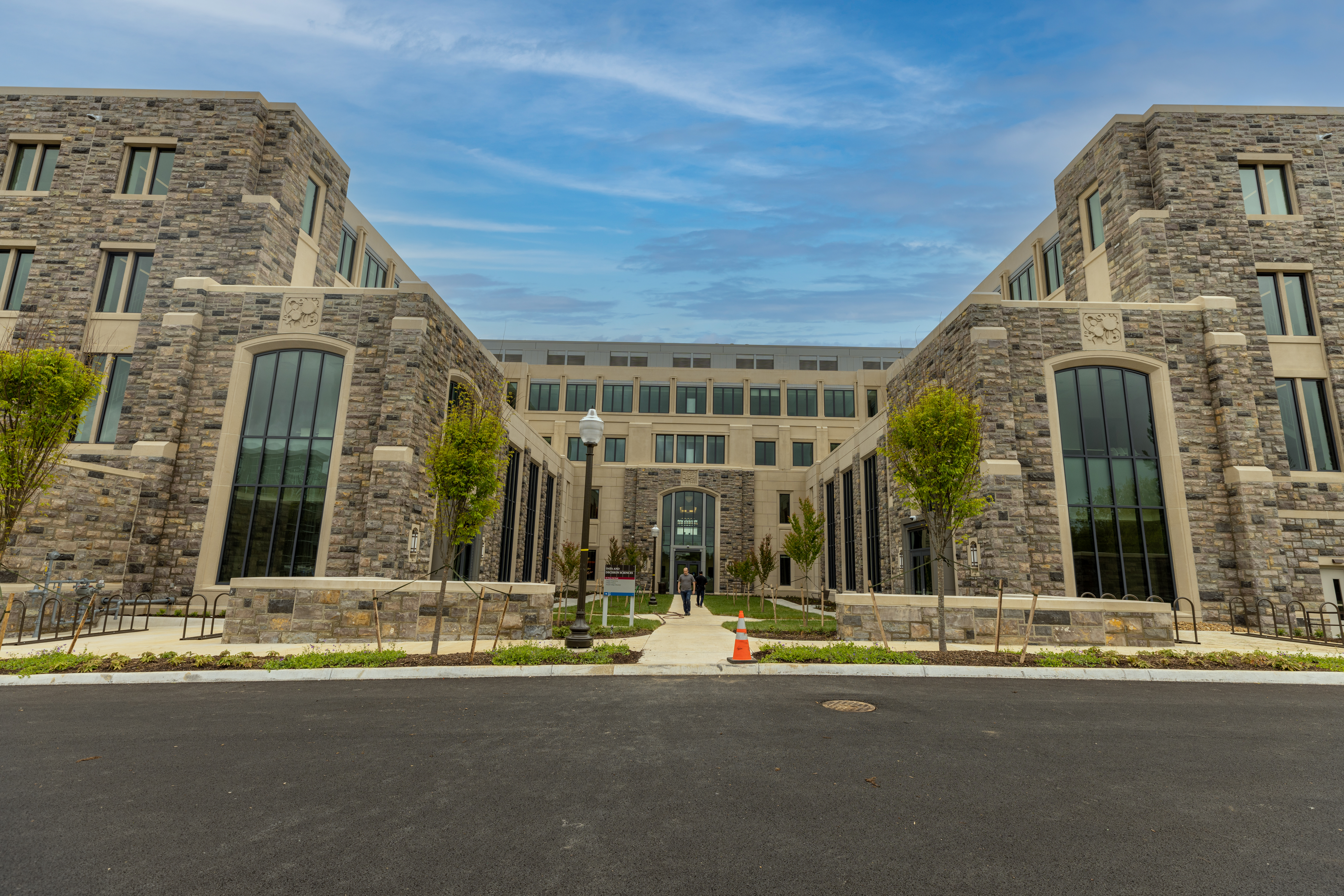 Rending of academic portion of the Global Business and Analytics Complex from South